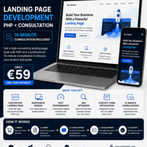 Landing Page Development (PHP) + 15-Minute Consultation